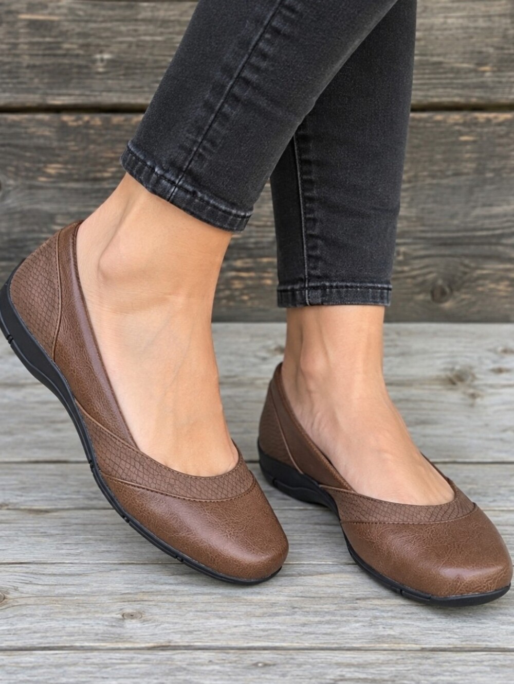 Life Stride NEW Deja Vu 90s Preppy Minimalist Comfort Ballet Flats 7.5M